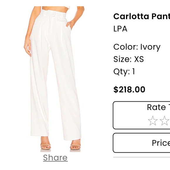 Carlotta Pant in Ivory
LPA - Picture 1 of 7